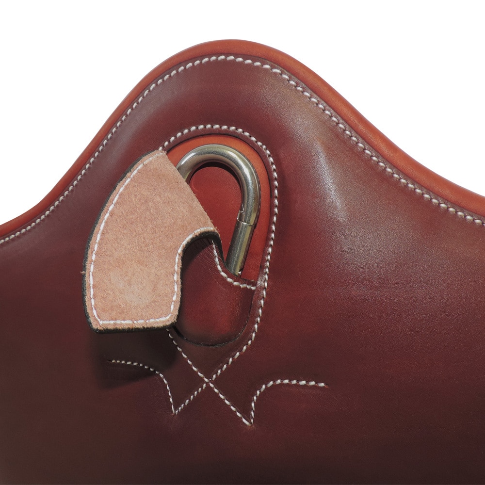 Sangle bavette en cuir pour cheval + mousqueton HFI