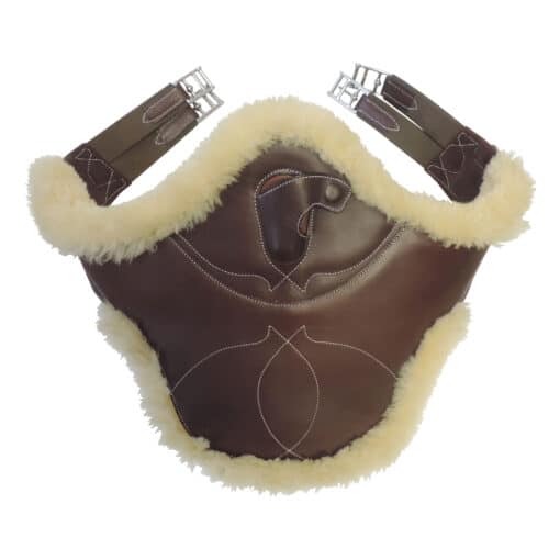 Sangle déportée mouton d'occasion second-hand Belly guard girth with sheepskin lining